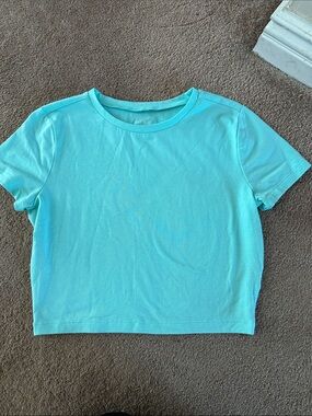wild fable Aqua Crewneck Crop Top